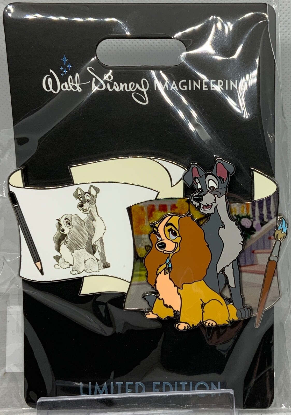 Disney Auctions Lady Tramp わんわん物語　ピンバッジ 新品未使用 ディズニーストア ピンバッジ わんわん物語 レディ