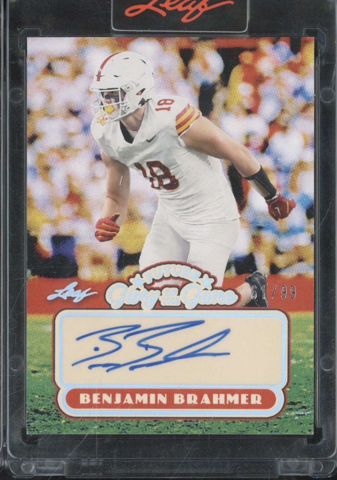 2025 Leaf Future Glory Of The Game Silver Benjamin Brahmer Auto RC Rookie 61/99