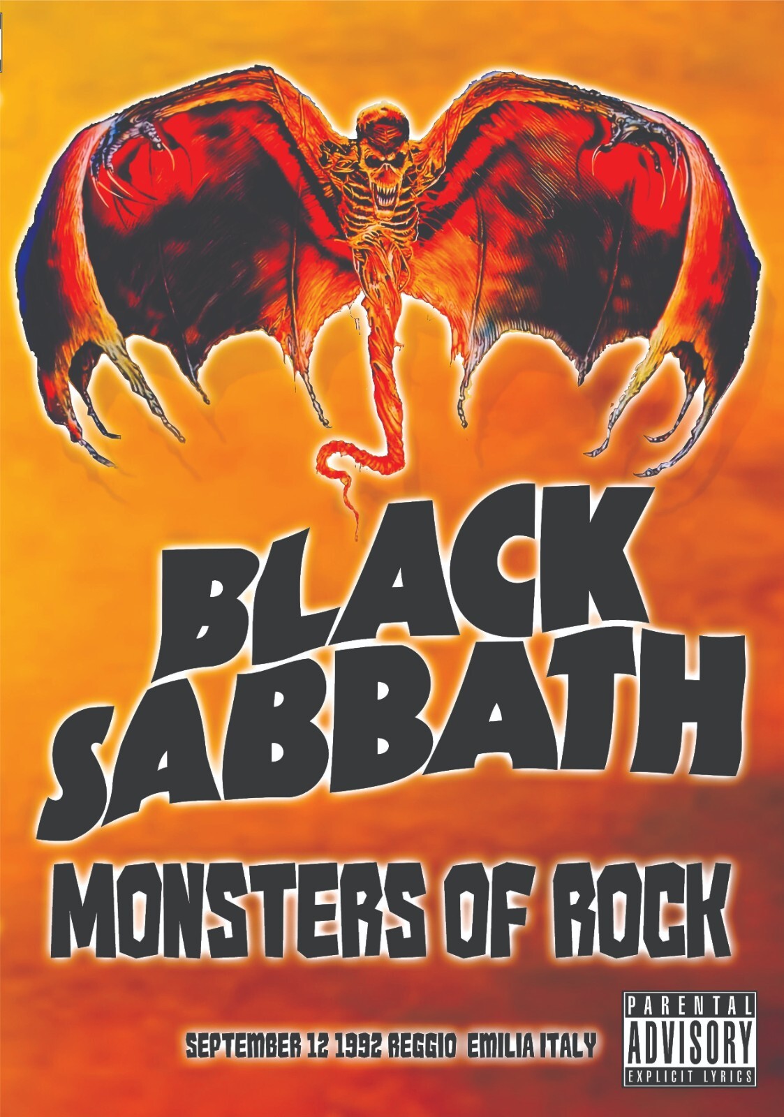 Black Sabbath The End ツアー シルクスクリーン ポスター BLACK