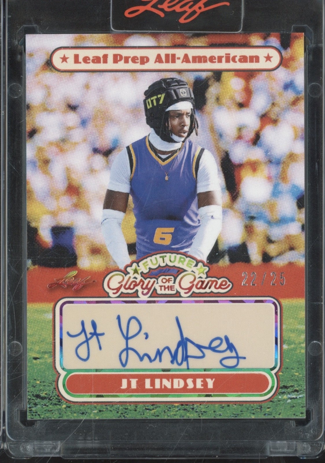 2025 Leaf Future Glory Of The Game Rainbow JT Lindsey Auto RC Rookie 22/25