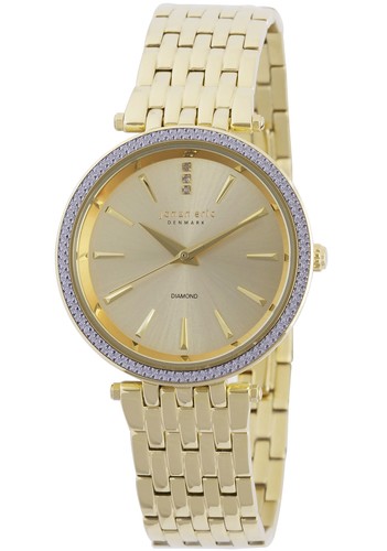 Pre-owned Johan Eric Women's Watch Je-f1000-02-002b Fredericia Diamond Yellow Gold Dial