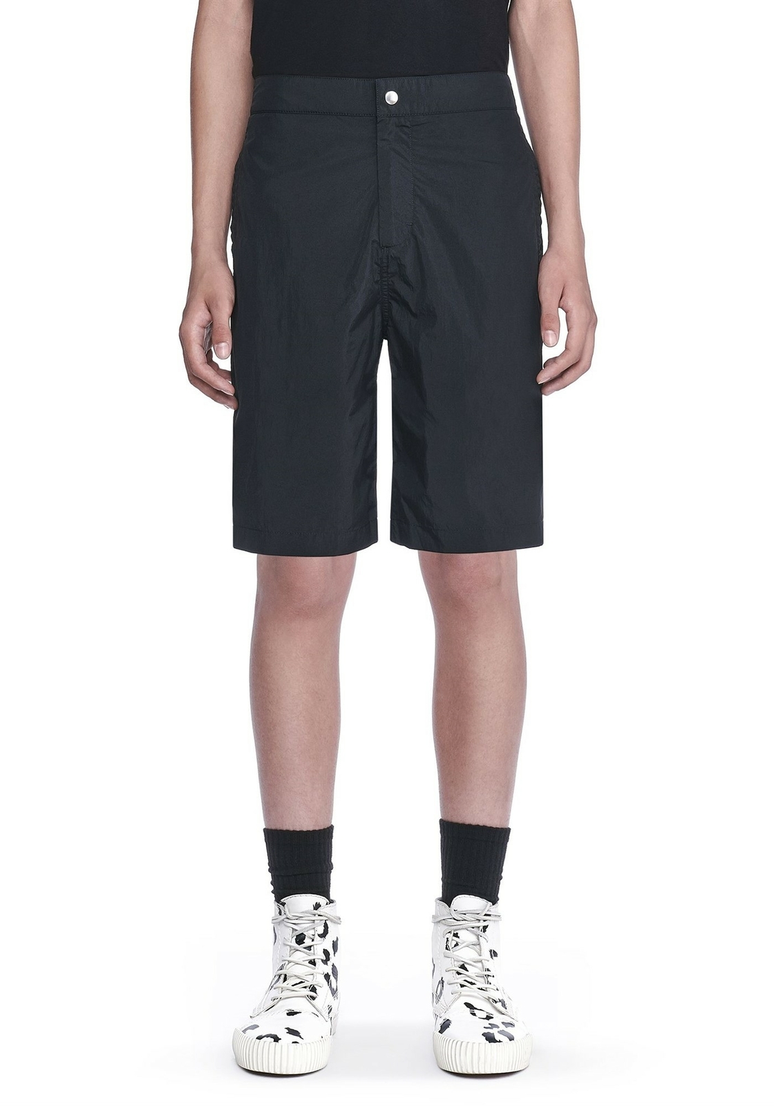 ALEXANDER WANG 134953 Men's Black WASHED NYLON SHORTS Sz XS