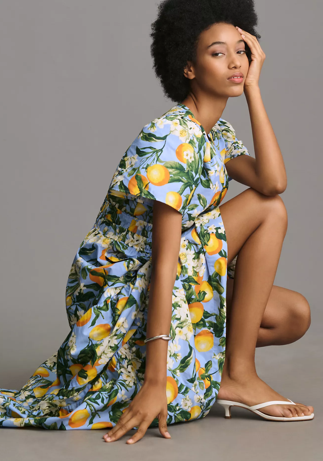 Pre-owned Anthropologie The Somerset Maxi Dress Iris Blue