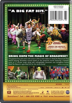 Shrek The Musical DVD  NEW