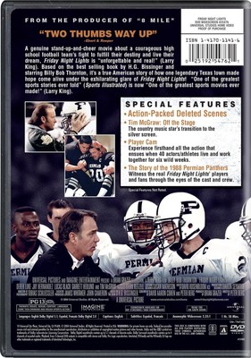 Friday Night Lights DVD Billy Bob Thornton NEW