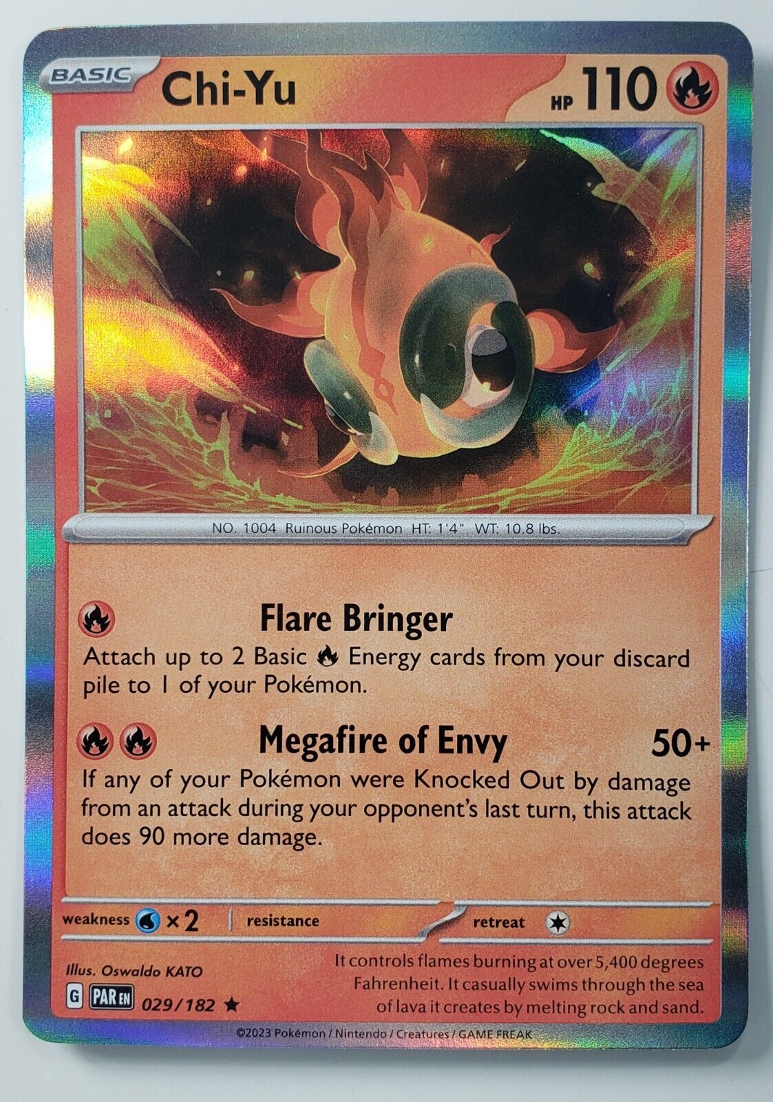 HOLO Chi-Yu 029/182 NM / M - Paradox Rift Pokemon Card HOLO Chi-Yu 029/182 NM / M - Paradox Rift Pokemon Card
