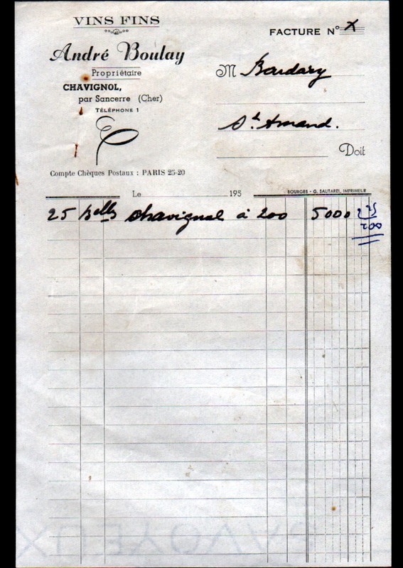 Chavignol (18) Vignoble Du Sancerrois / Vins 