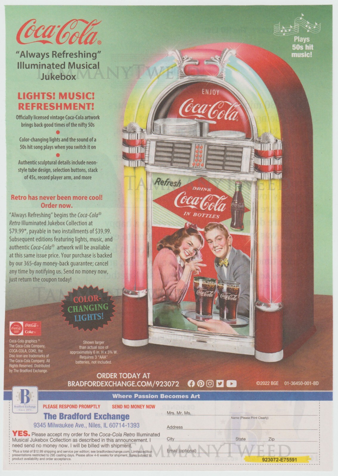 Coca-Cola Jukebox - Vintage Bradford Exchange & Coke Print