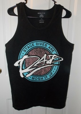 Mosh It Up Stage Dives Are Rad Men's Tank Top Size M Concert Shirt Y2K Mosh Pit