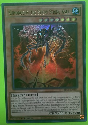 1x Kumongous, The Sticky String Kaiju Ultra Rare BLC1-EN034 First Edition NM