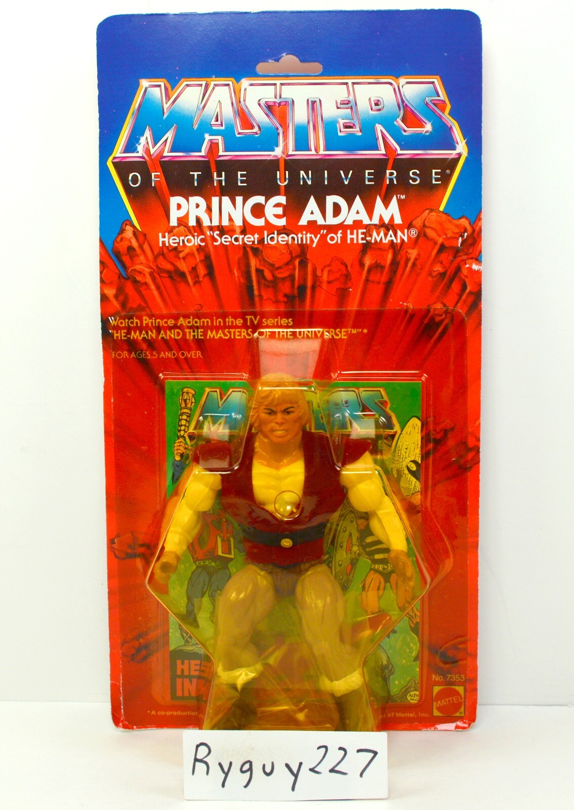 MOTU, Prince Adam, Masters of the Universe, MOC, carded, He