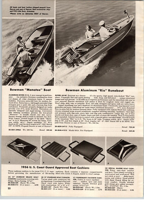 1956 PAPER AD Bowman Rio Runabout Manatee Geneva Orlens Motor Boat