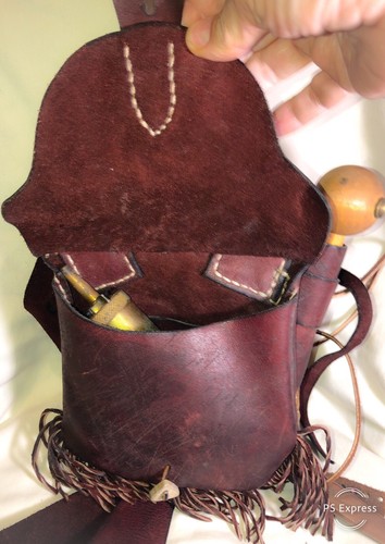 older Custom Made ~LEATHER MOUNTAIN MAN POSSIBLE BAG~  Muzzleloader Accessories