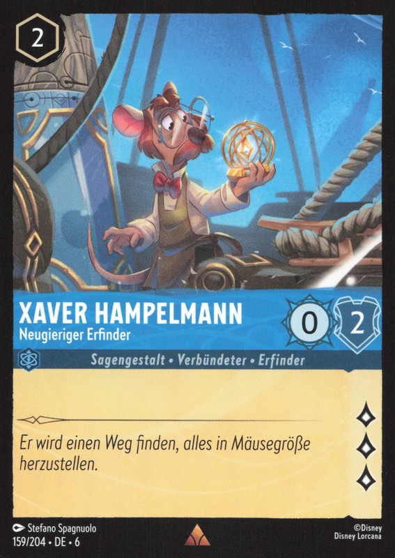 Lorcana Xaver Hampelmann - Neugieriger Erfinder 6azs-159 Rare Deutsch Neu