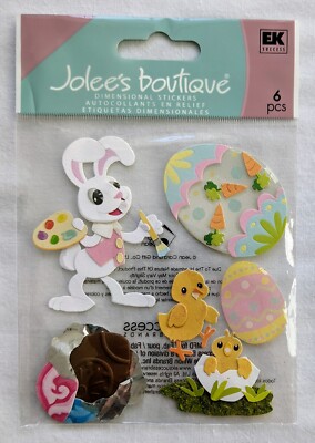 RARE Jolee's Bunny Artist Easter Eggs Chicks Scrapbooking Stickers 50-20193