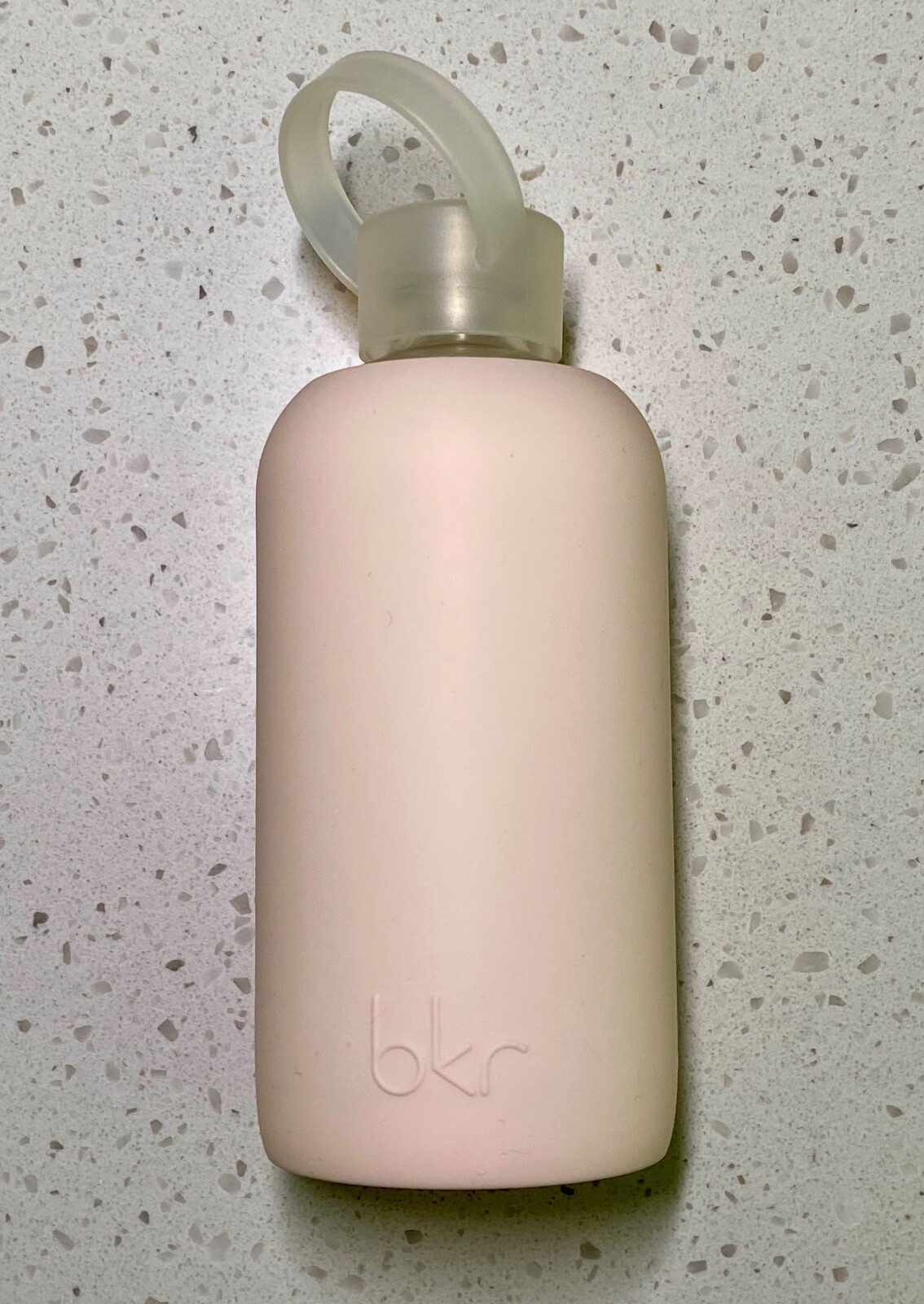 BKR Glass Water Bottle w/Silicone Sleeve Tutu Pale Pink 16oz/500ml CLEAN!