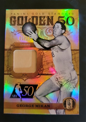 GEORGE MIKAN 2012 Panini 01/25 GOLDEN STANDARD JERSEY CARD
