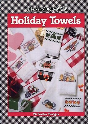Holiday Towels-24 Cross Stitch Designs-Charts/Directions-Good Natured Girls*NEW*