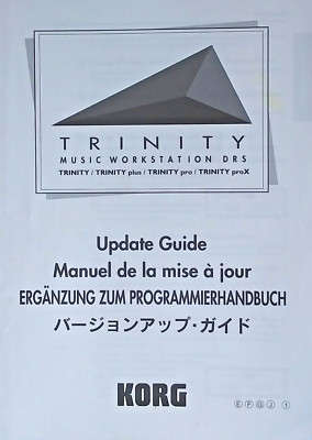 Korg Trinity Synth Workstation Update Guide Book Trinity plus Trinity pro proX