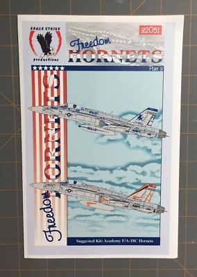 1/32 Freedom Hornets Pt 3 F/A-18C Decals Eagle Strike Productions 32051