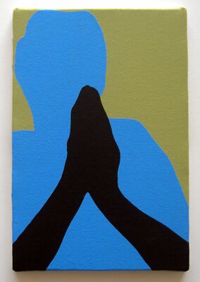 Eric Doeringer Appropriation 2006 Gary Hume Begging For It Signed Enamel Canvas