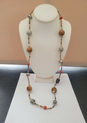 New Premier Designs Jewelry MELON MADNESS 36''-40'' Acrylic Wood & Beads Necklace