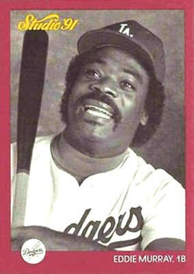 1991 Studio #185 Eddie Murray Los Angeles Dodgers HOF