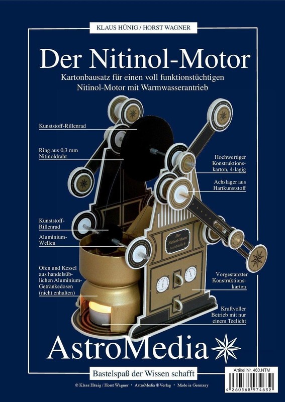 Der Nitinol-Motor Astromedia - Kartonbausatz Neu - Deutsch - Von Pgi-Shop
