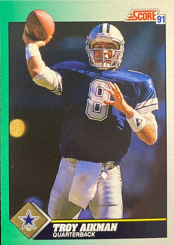 Troy Aikman Score Dallas Cowboys Hall of Fame Football Card #225