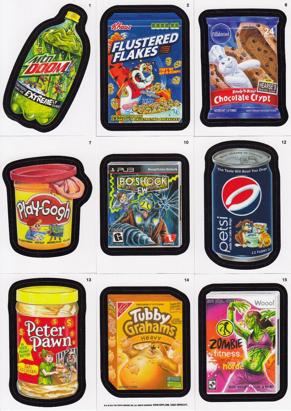 コレクションカード ステッカーx20 WACKY PACKAGES A NEW SERIES ANS 10 2013 TOPPS BASE STICKER CARD