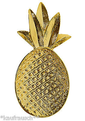 Bloomingville Ananas Tablett Farbe gold Ablage Schmuckschale Deko Ringschale