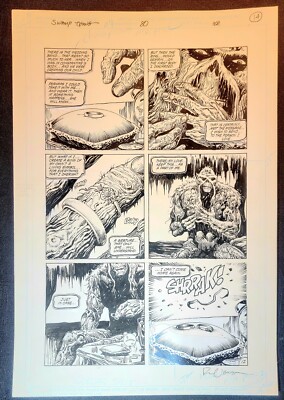 Swamp Thing #80 Pg 12 Alfredo Alcala Rick Veitch Art Signed Classic Wedding Ring