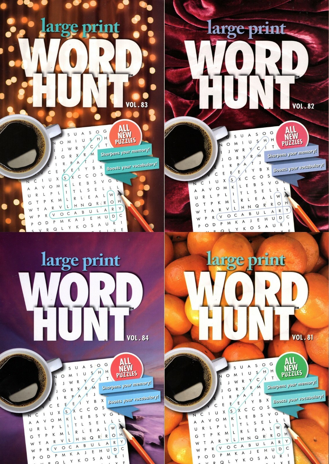 Large Print Word Hunt All New Puzzles Vol 81 84 Set Of 4 Ebay