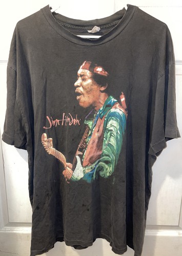 Vintage 1995 Jimi Hendrix distressed t shirt XL single