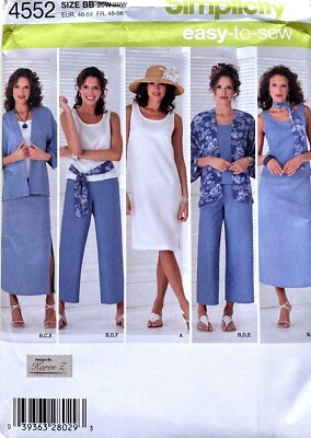 Simplicity Pattern 4552 Women's Separates Assorted Styles  Sizes: 20W - 28W