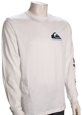 Футболка с логотипом Quiksilver Comp LS - Белая - Новинка