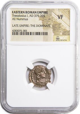 Roman AE Coin of Theodosius I (AD 379-395) - NGC Graded VF Condition