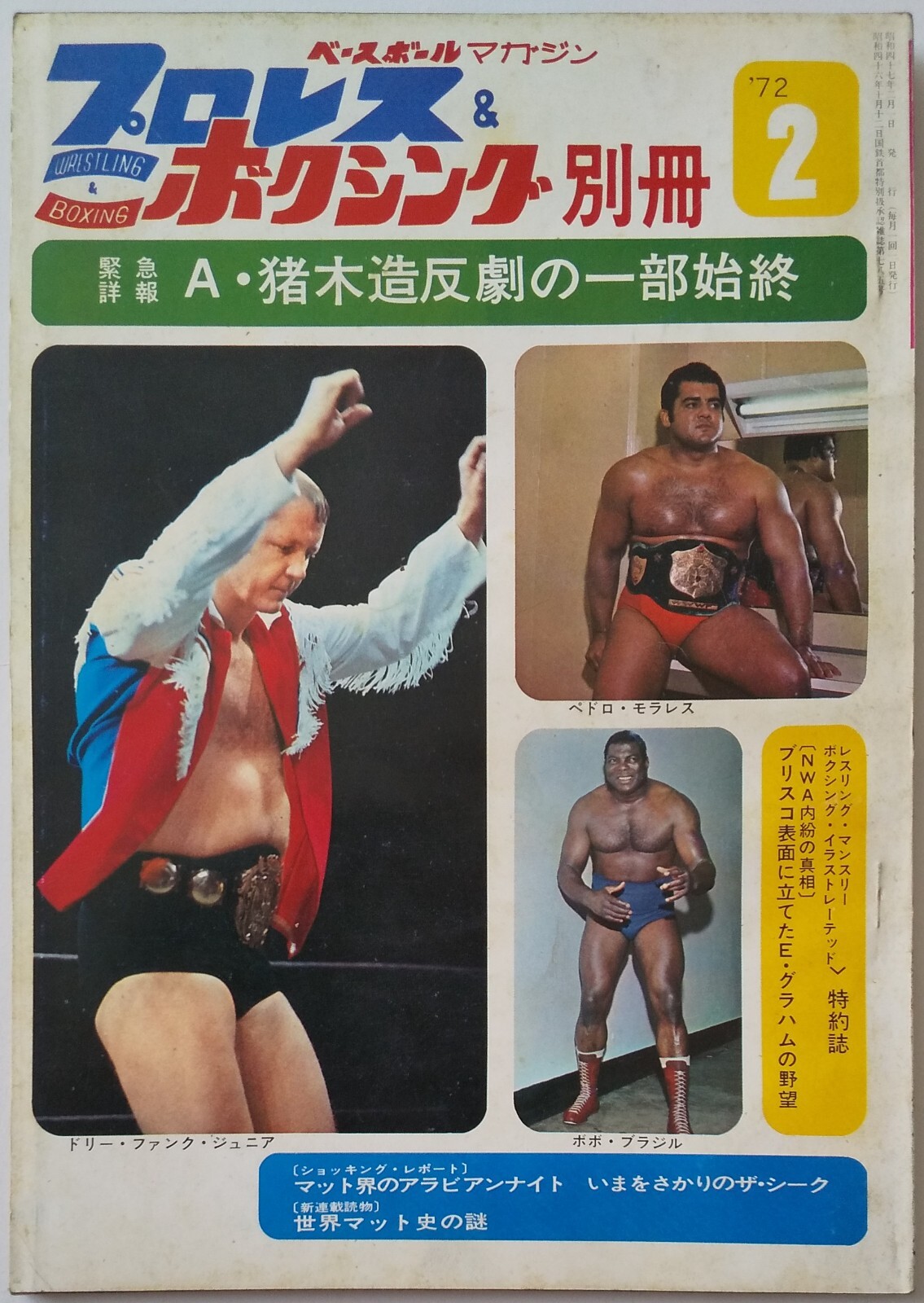 格闘技雑誌 Pro Wrestling & Boxing Magazine Separate Volume Japan Feb