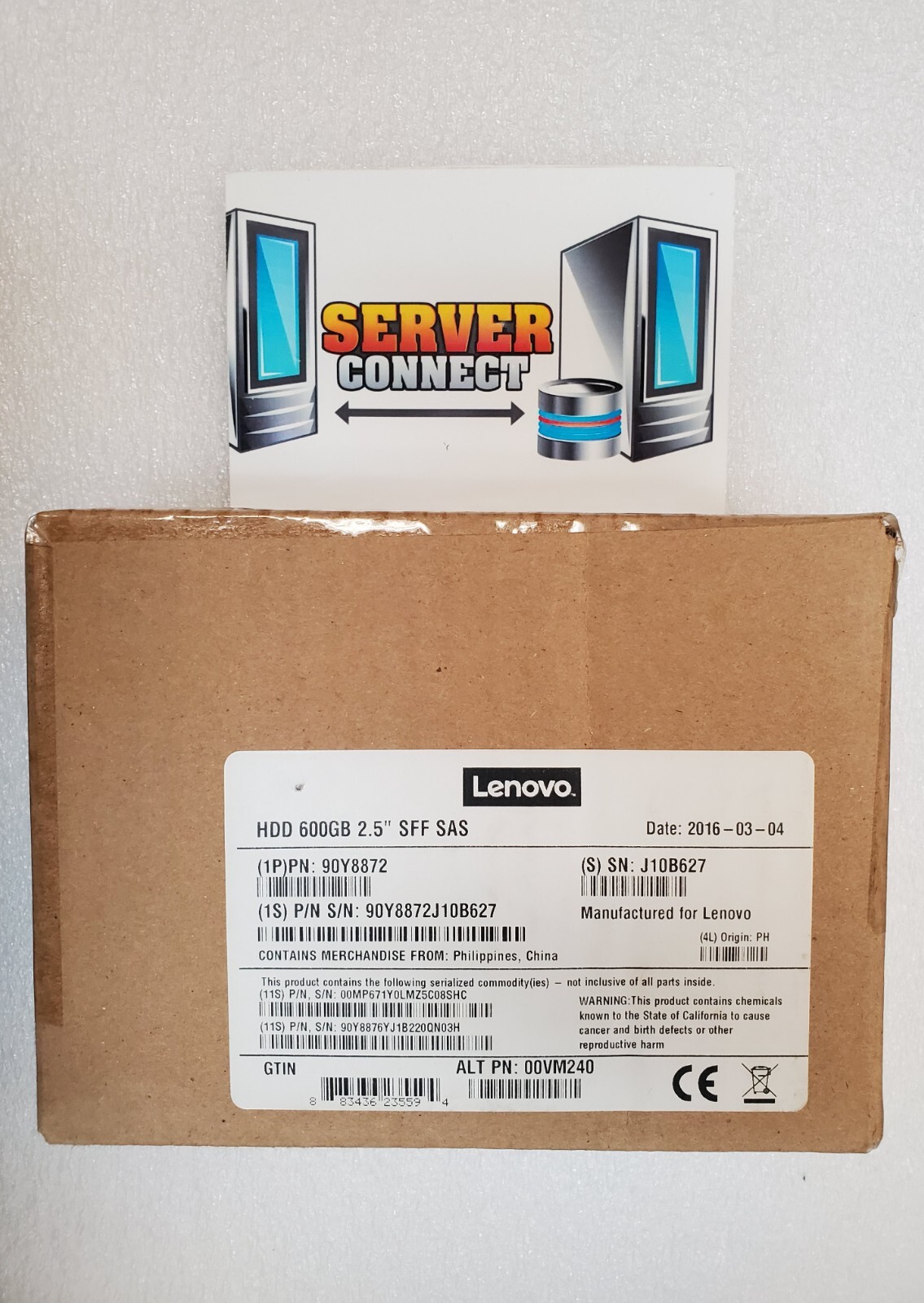 LENOVO / IBM 90Y8872 /90Y8873 IBM 600GB 10K 2.5 SAS II 6 GB/PS HDD
