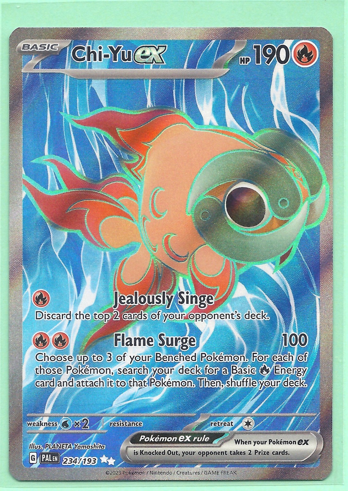 CHI-YU ex 234/193 PALDEA EVOLVED POKEMON-FULL ART-ULTRA RARE