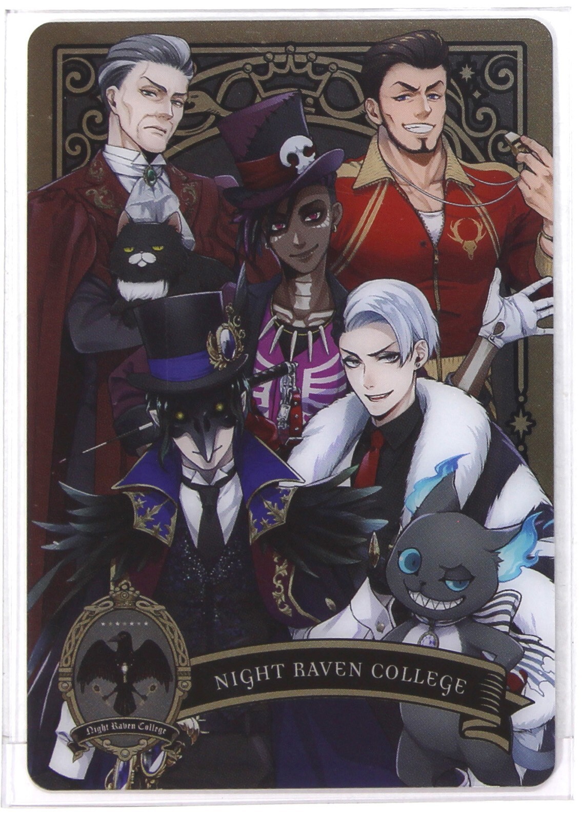 Disney Twisted Wonderland Metal Card P1-18 Night Raven