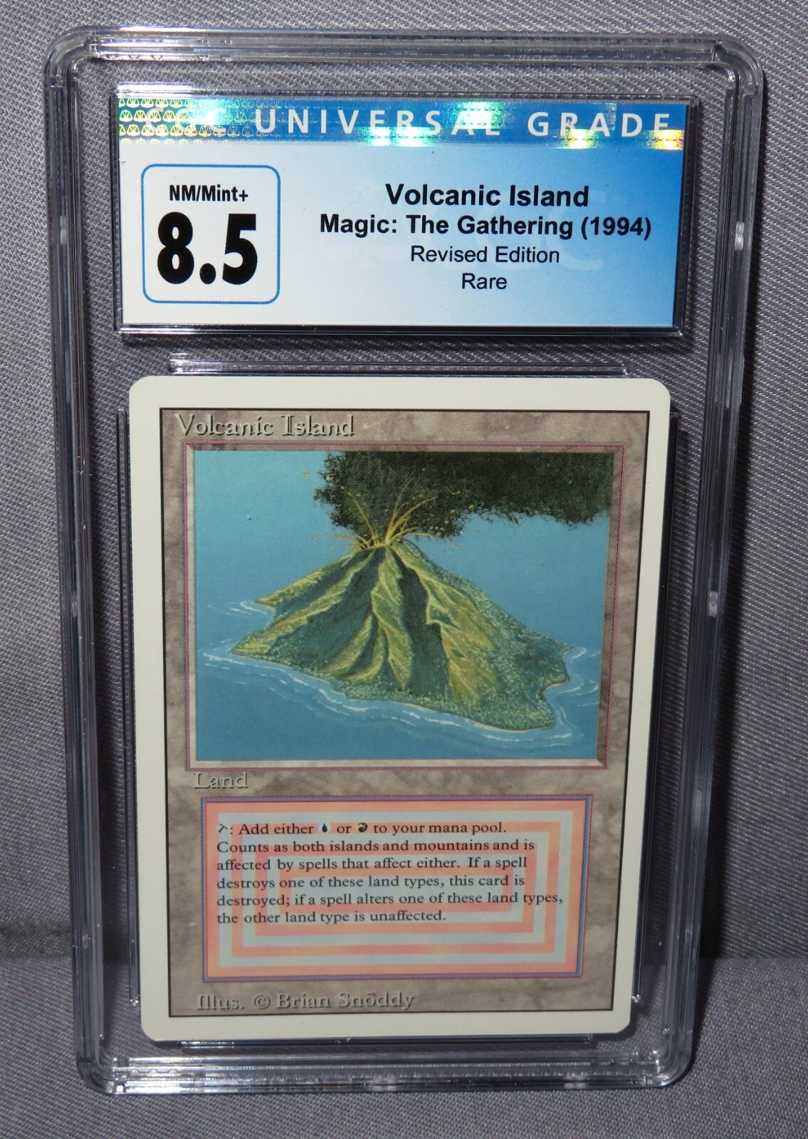 VOLCANIC ISLAND Dual Land CGC 8.5 NM/Mint+ Magic the VOLCANIC ISLAND Dual Land CGC 8.5 NM/Mint+ Magic the