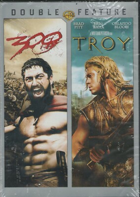 300/Troy (DVD, 2012, 2-Disc Set) Gerard Butler Lena Headley/Brad Pitt-Orlando Bl