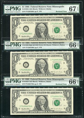 Fr. 1922-Ibpe 1995 $1 FRN “BP #295 ERROR WITH BOOKENDS” PMG