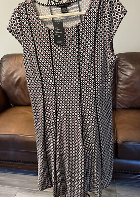 NEW~ROBERT LEWIS Dress Cap Sleeves/Sleeveless Sz X-Large w/Tag Great Fall Colors