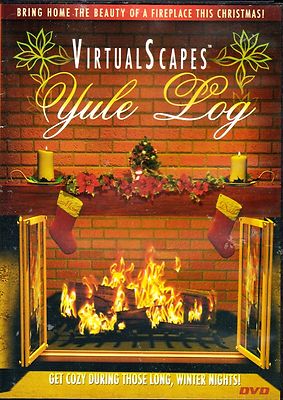 VirtualScapes YULE LOG: CHRISTMAS HOLIDAY HOME FIREPLACE w/ SOUNDS & MUSIC! DVD