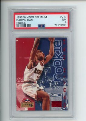 1996-97 Skybox Premium Darvin Ham #213 Rookie RC Rubies Parallel PSA 7 NM