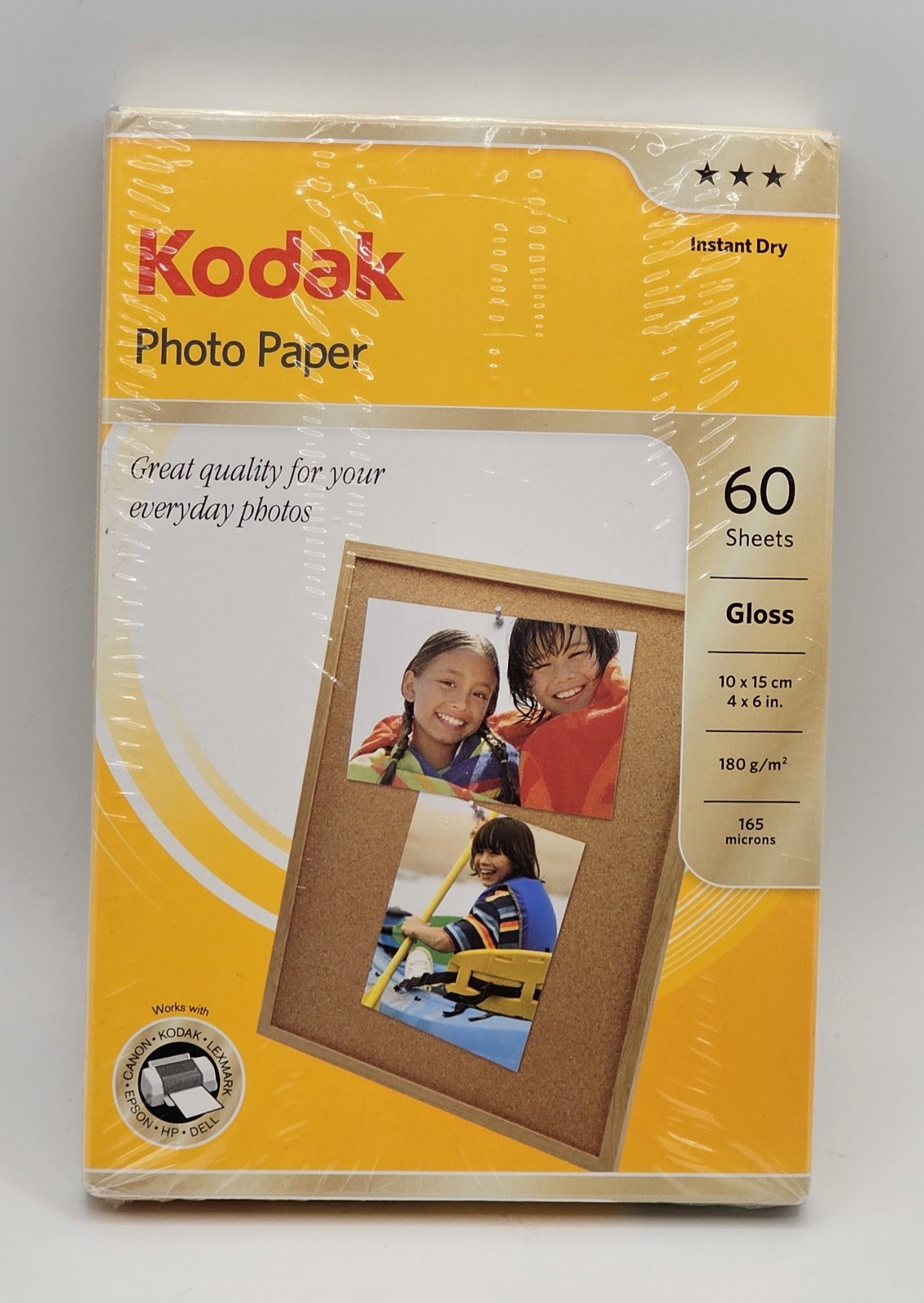 Kodak Photo Paper 4x6 in. 60 Sheets Gloss Instant Dry CAT 665 7183