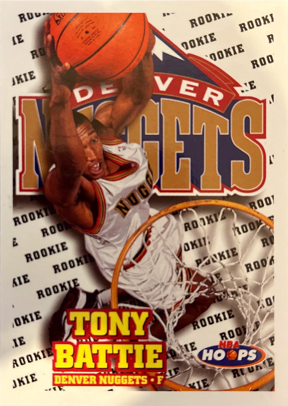 Tony Battie NBA Hoops 97-98 #191 Rookie Card Denver Nuggets