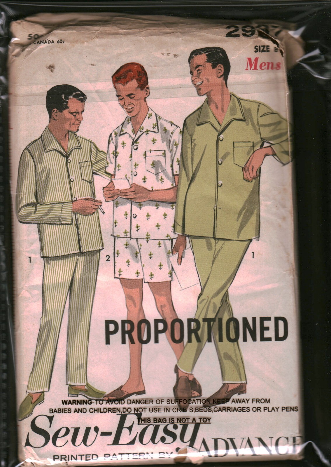 トップス 60s-70s Chelsea pattern pajama shirt NOS Vintage Men's 60's 70's Chelsea 2 Pc Flannel Pajamas Sz
